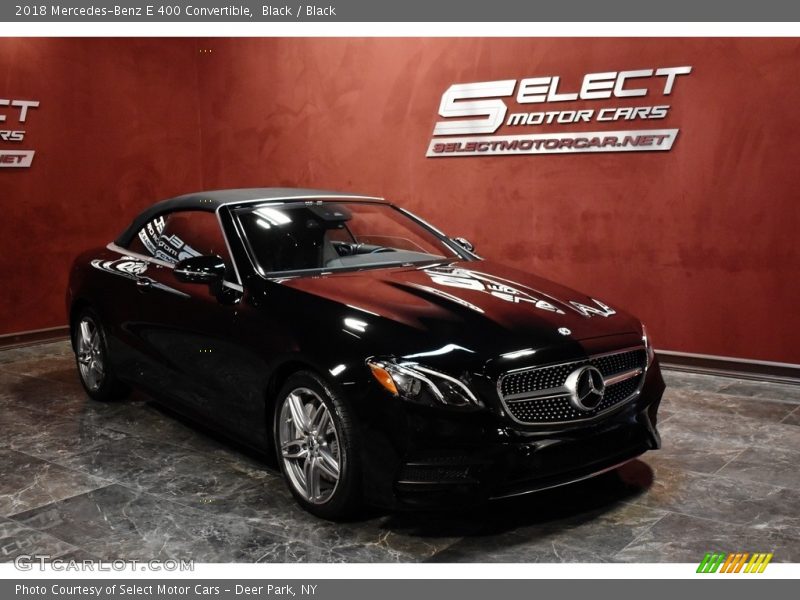 Black / Black 2018 Mercedes-Benz E 400 Convertible