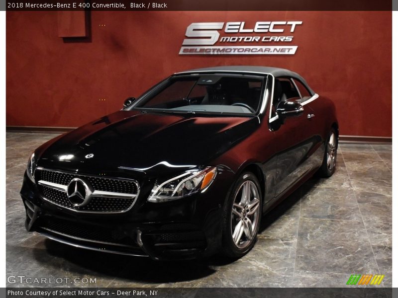 Black / Black 2018 Mercedes-Benz E 400 Convertible