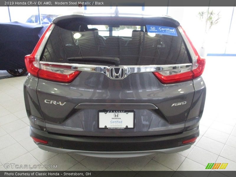 Modern Steel Metallic / Black 2019 Honda CR-V EX AWD