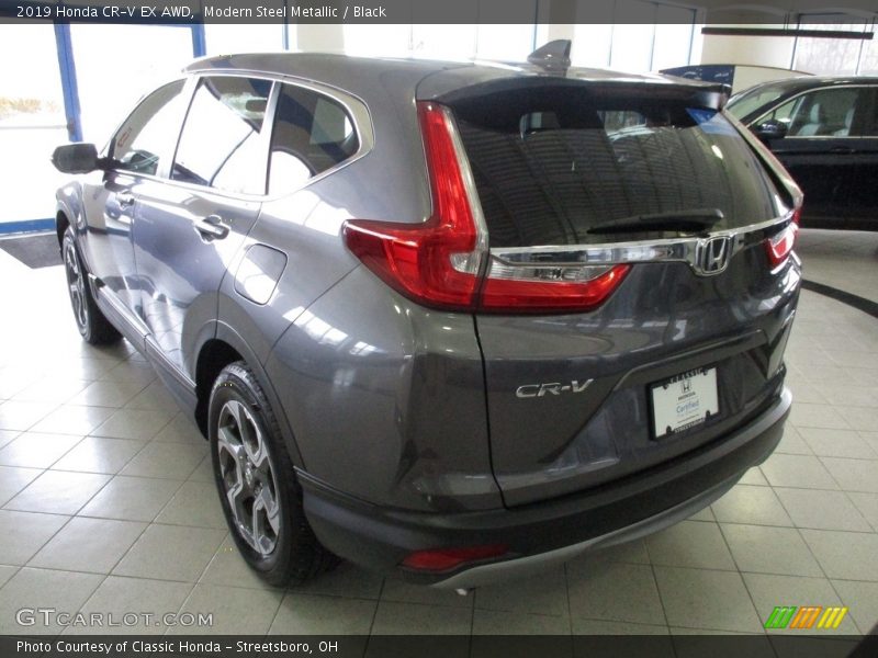 Modern Steel Metallic / Black 2019 Honda CR-V EX AWD
