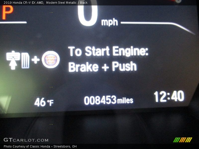 Modern Steel Metallic / Black 2019 Honda CR-V EX AWD