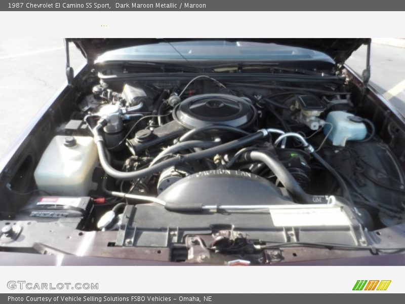 Dark Maroon Metallic / Maroon 1987 Chevrolet El Camino SS Sport