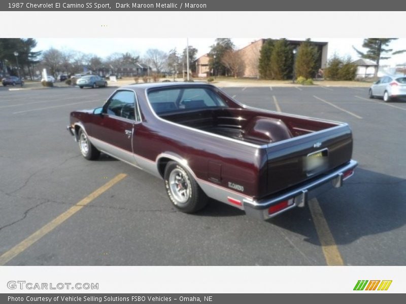 Dark Maroon Metallic / Maroon 1987 Chevrolet El Camino SS Sport