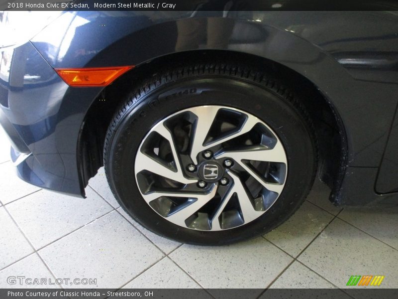 Modern Steel Metallic / Gray 2018 Honda Civic EX Sedan