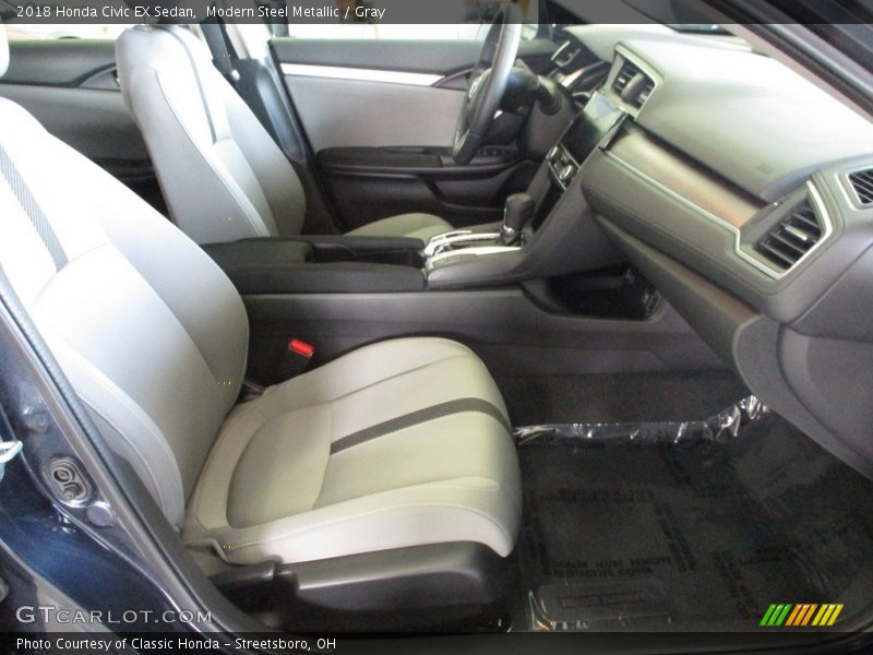 Modern Steel Metallic / Gray 2018 Honda Civic EX Sedan