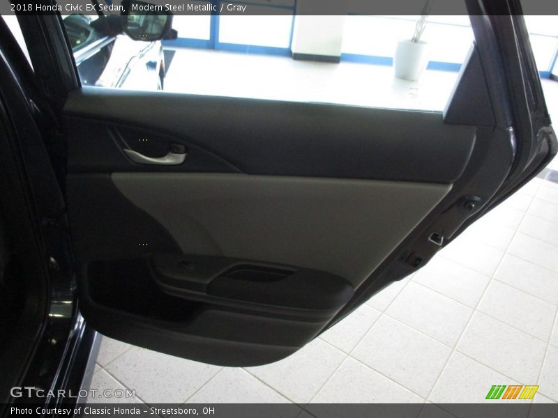 Modern Steel Metallic / Gray 2018 Honda Civic EX Sedan