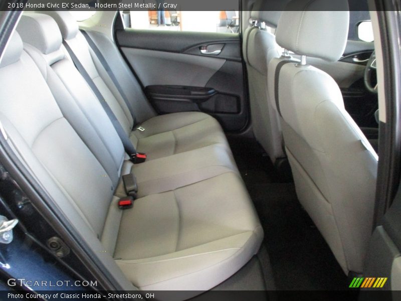 Modern Steel Metallic / Gray 2018 Honda Civic EX Sedan