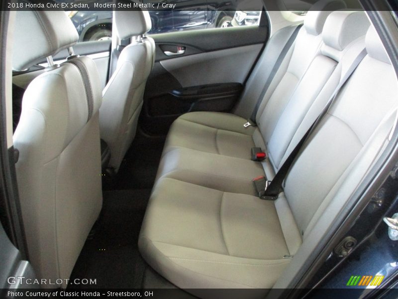 Modern Steel Metallic / Gray 2018 Honda Civic EX Sedan