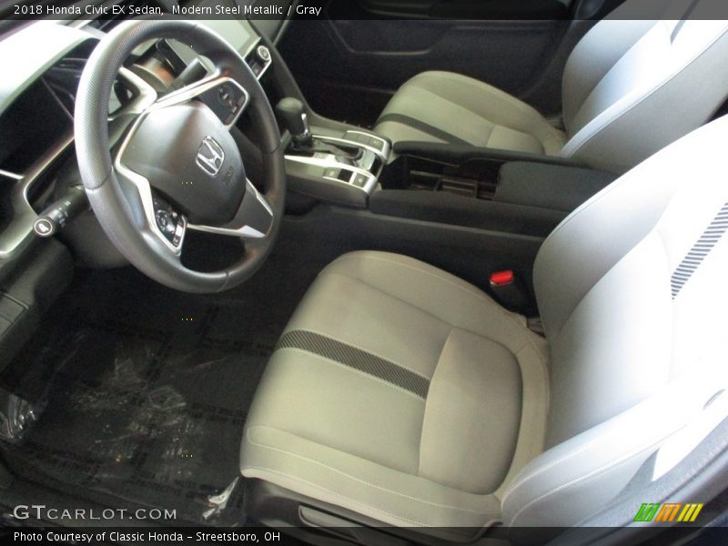 Modern Steel Metallic / Gray 2018 Honda Civic EX Sedan