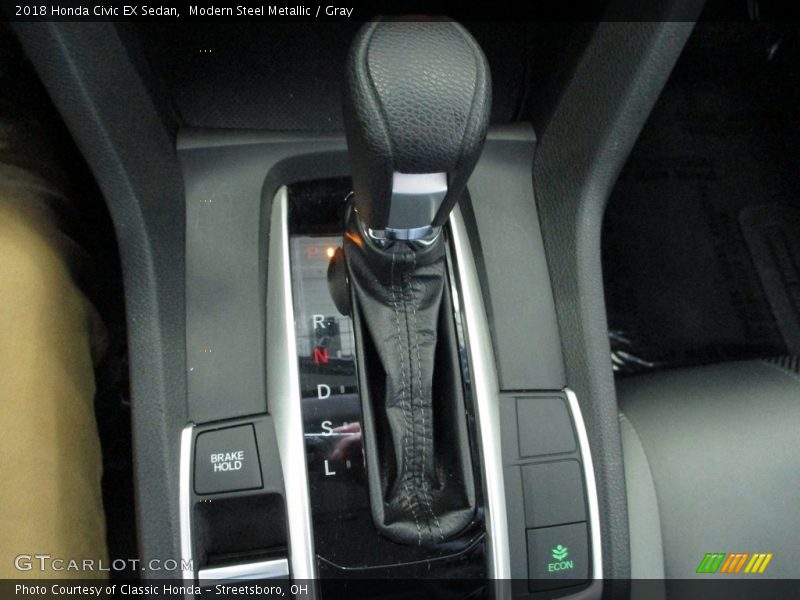 Modern Steel Metallic / Gray 2018 Honda Civic EX Sedan