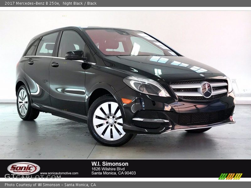 Night Black / Black 2017 Mercedes-Benz B 250e