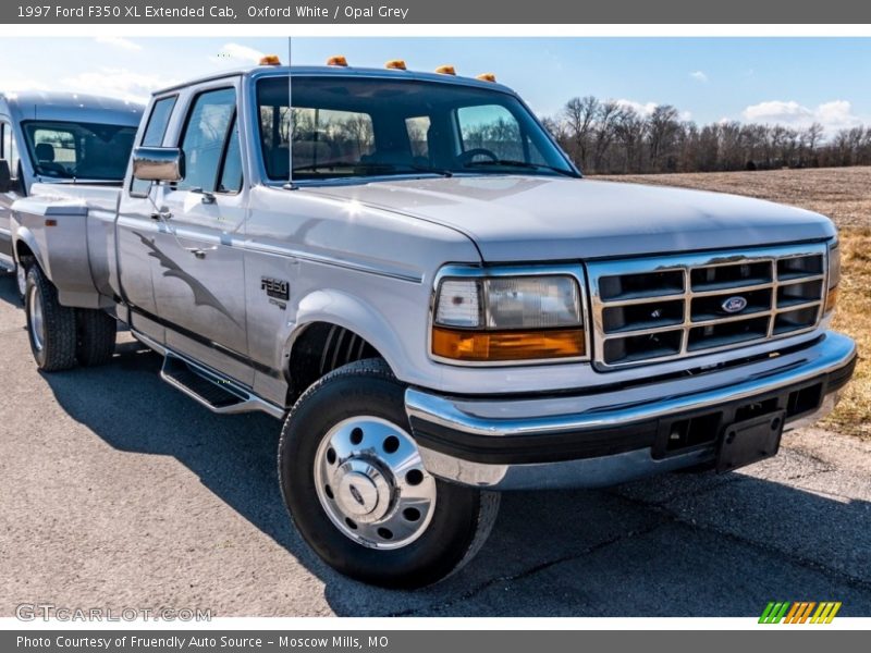 Oxford White / Opal Grey 1997 Ford F350 XL Extended Cab