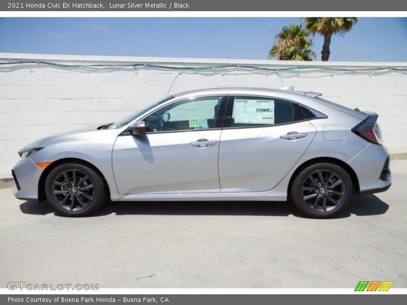 Lunar Silver Metallic / Black 2021 Honda Civic EX Hatchback
