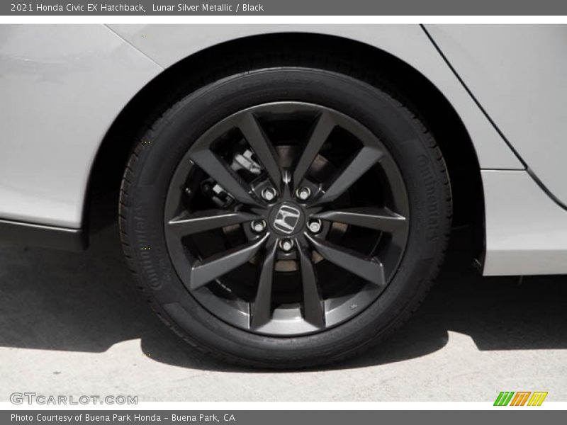 Lunar Silver Metallic / Black 2021 Honda Civic EX Hatchback