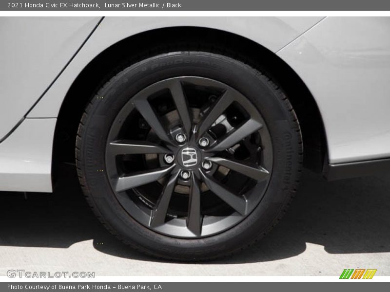 Lunar Silver Metallic / Black 2021 Honda Civic EX Hatchback