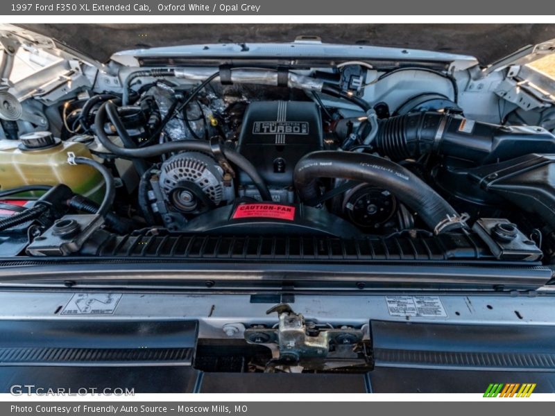 Oxford White / Opal Grey 1997 Ford F350 XL Extended Cab
