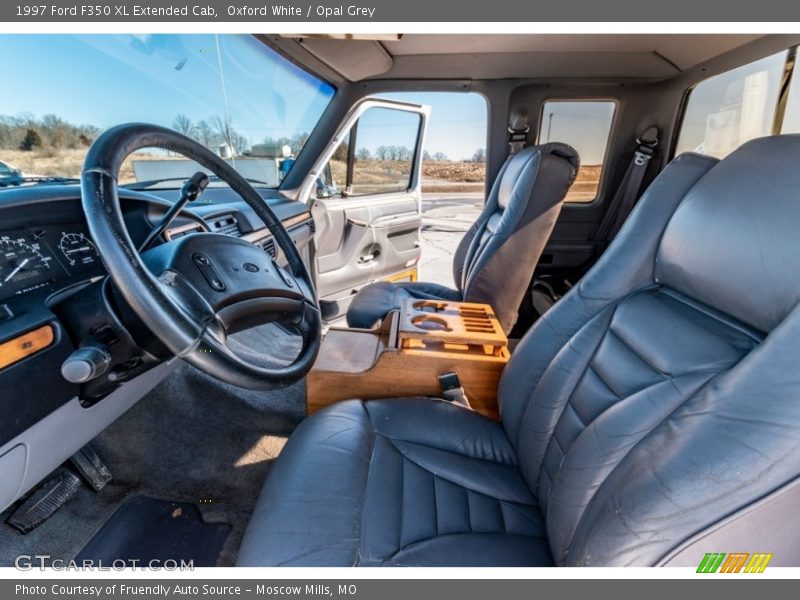 Oxford White / Opal Grey 1997 Ford F350 XL Extended Cab