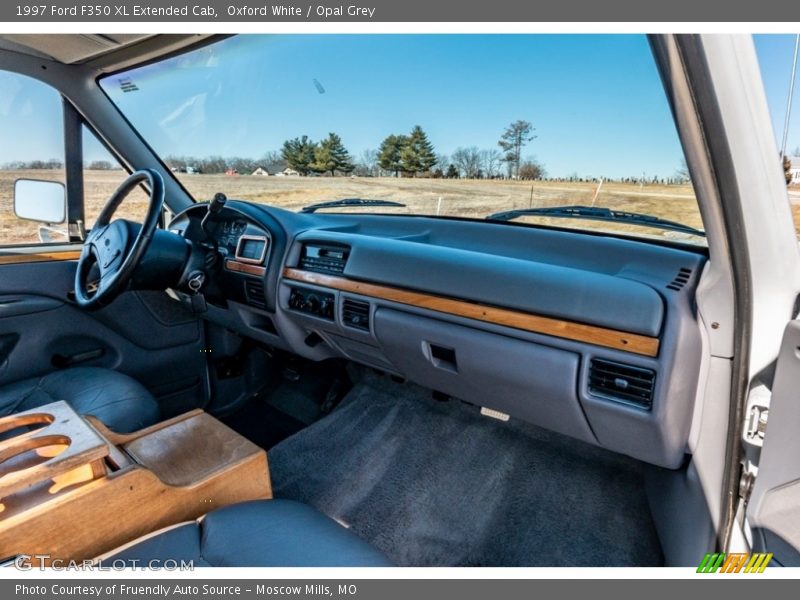 Oxford White / Opal Grey 1997 Ford F350 XL Extended Cab