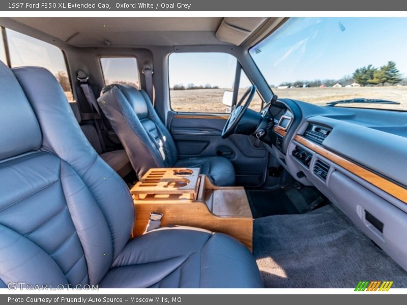 Oxford White / Opal Grey 1997 Ford F350 XL Extended Cab