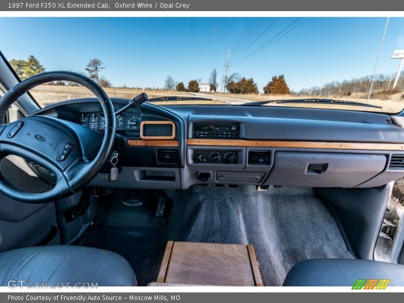 Oxford White / Opal Grey 1997 Ford F350 XL Extended Cab