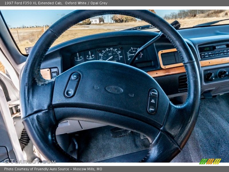 Oxford White / Opal Grey 1997 Ford F350 XL Extended Cab