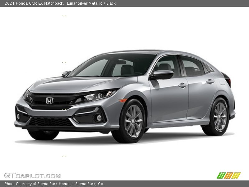 Lunar Silver Metallic / Black 2021 Honda Civic EX Hatchback