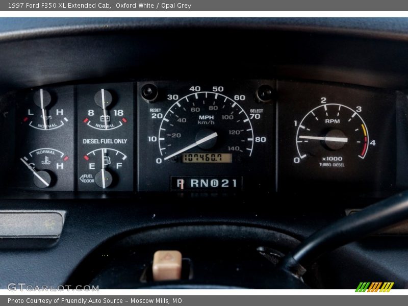 Oxford White / Opal Grey 1997 Ford F350 XL Extended Cab