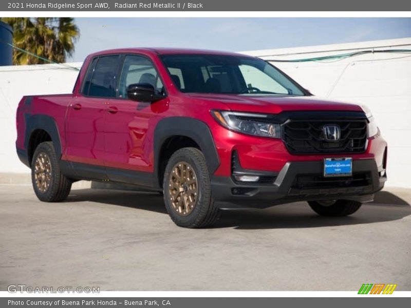 Radiant Red Metallic II / Black 2021 Honda Ridgeline Sport AWD