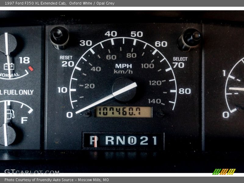 Oxford White / Opal Grey 1997 Ford F350 XL Extended Cab