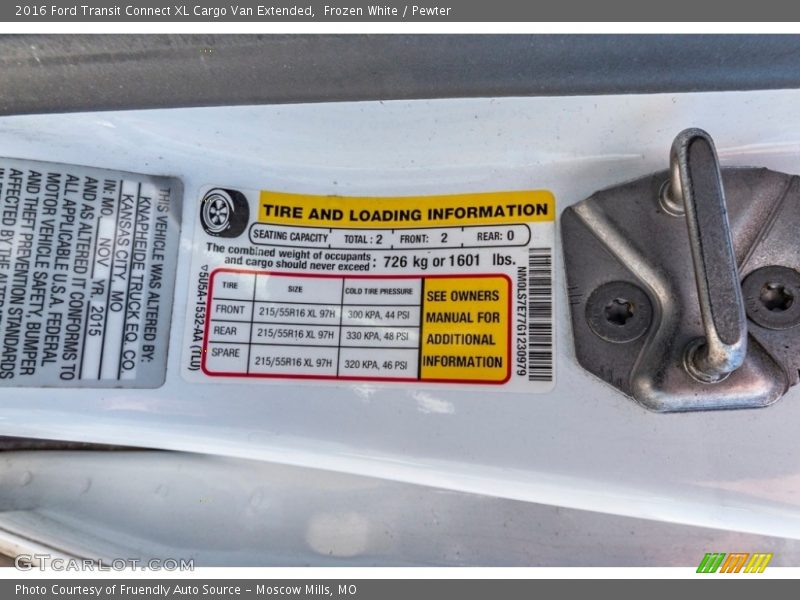 Frozen White / Pewter 2016 Ford Transit Connect XL Cargo Van Extended