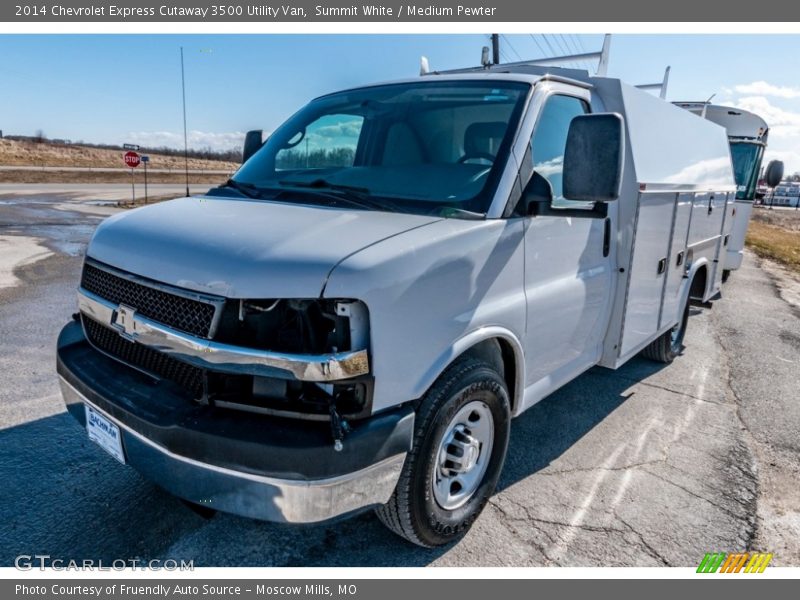 Summit White / Medium Pewter 2014 Chevrolet Express Cutaway 3500 Utility Van