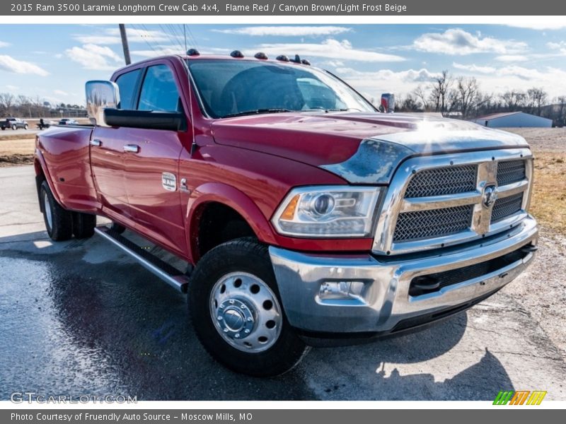 Front 3/4 View of 2015 3500 Laramie Longhorn Crew Cab 4x4