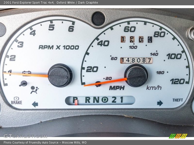 Oxford White / Dark Graphite 2001 Ford Explorer Sport Trac 4x4
