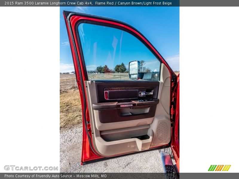 Flame Red / Canyon Brown/Light Frost Beige 2015 Ram 3500 Laramie Longhorn Crew Cab 4x4