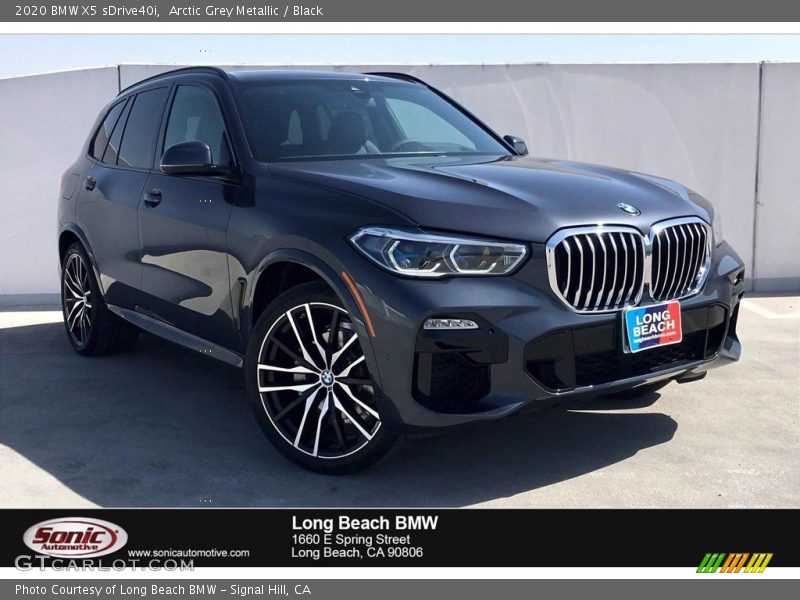 Arctic Grey Metallic / Black 2020 BMW X5 sDrive40i