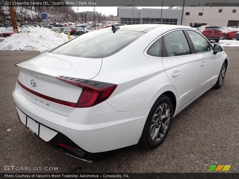 Quartz White / Dark Gray 2021 Hyundai Sonata SEL