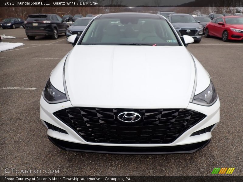 Quartz White / Dark Gray 2021 Hyundai Sonata SEL