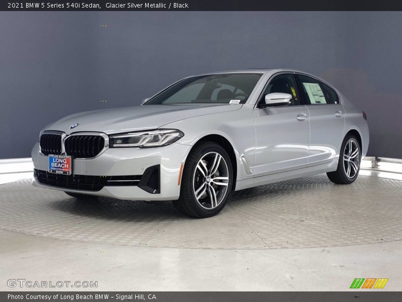 Glacier Silver Metallic / Black 2021 BMW 5 Series 540i Sedan