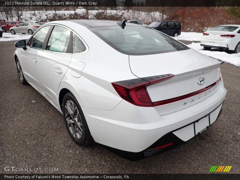 Quartz White / Dark Gray 2021 Hyundai Sonata SEL