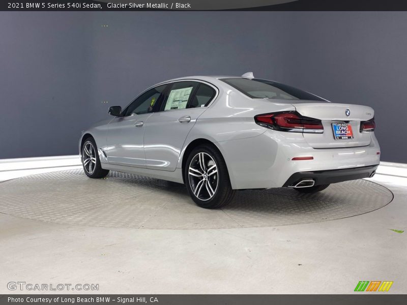 Glacier Silver Metallic / Black 2021 BMW 5 Series 540i Sedan