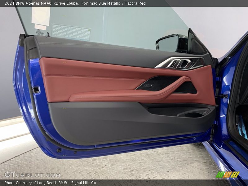 Portimao Blue Metallic / Tacora Red 2021 BMW 4 Series M440i xDrive Coupe