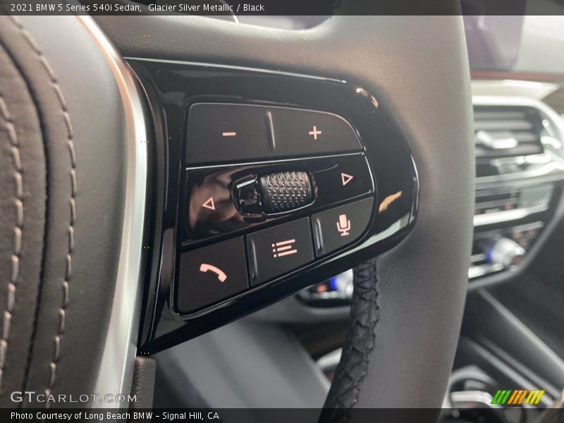 Glacier Silver Metallic / Black 2021 BMW 5 Series 540i Sedan