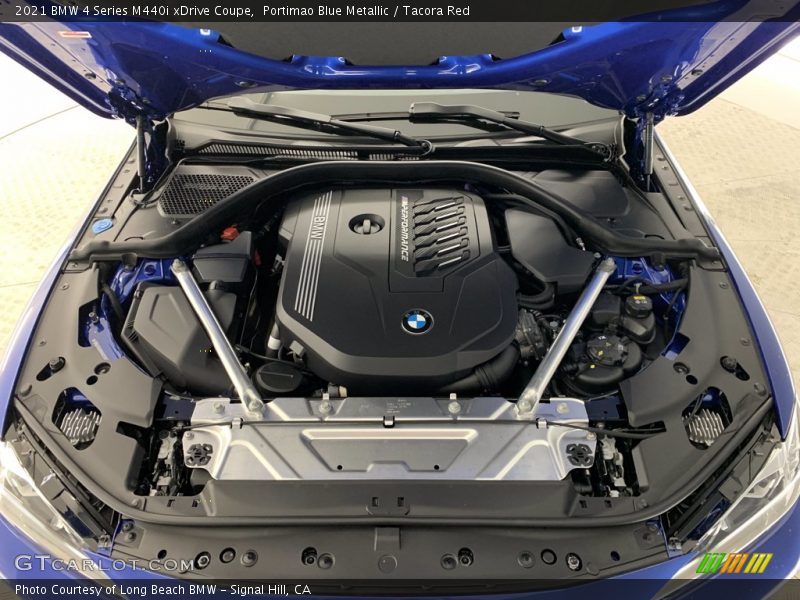 Portimao Blue Metallic / Tacora Red 2021 BMW 4 Series M440i xDrive Coupe