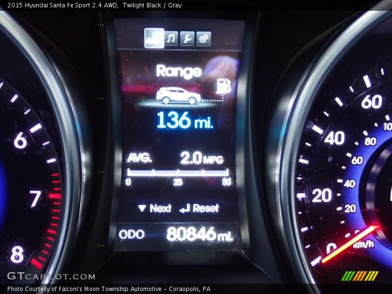 Twilight Black / Gray 2015 Hyundai Santa Fe Sport 2.4 AWD