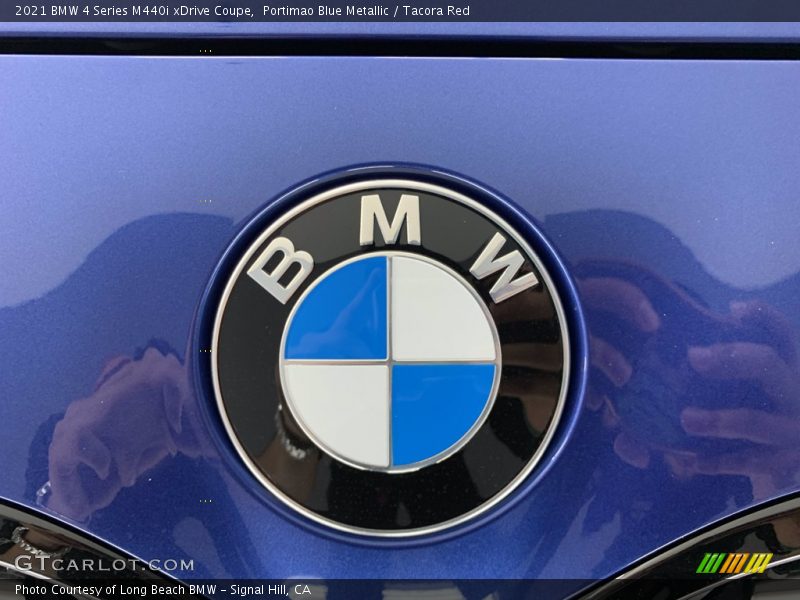 Portimao Blue Metallic / Tacora Red 2021 BMW 4 Series M440i xDrive Coupe