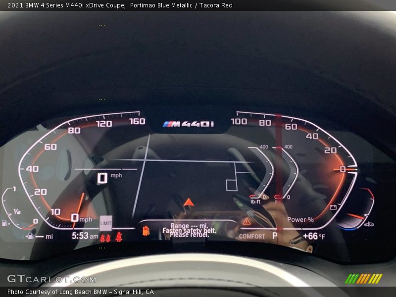 Portimao Blue Metallic / Tacora Red 2021 BMW 4 Series M440i xDrive Coupe