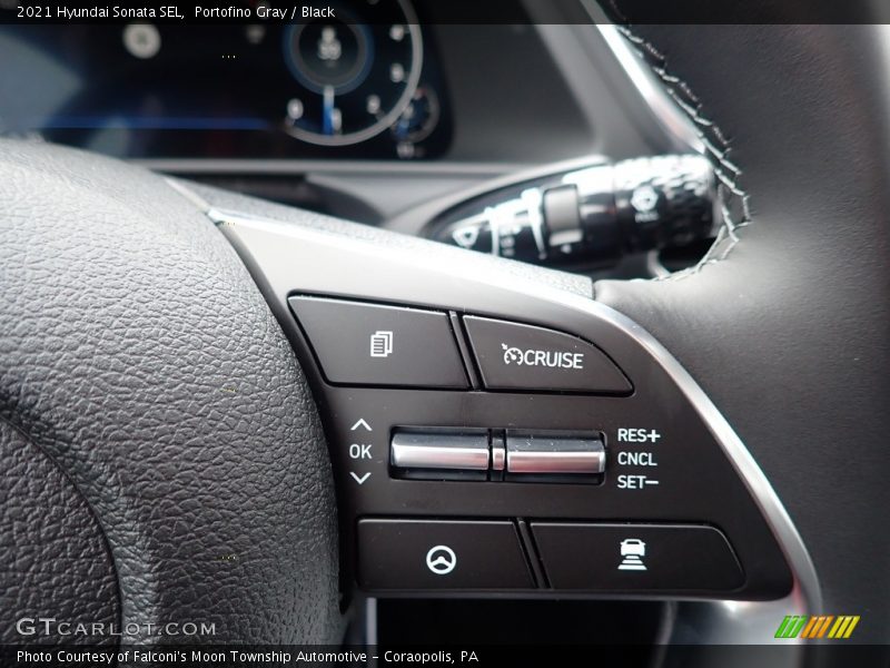Portofino Gray / Black 2021 Hyundai Sonata SEL