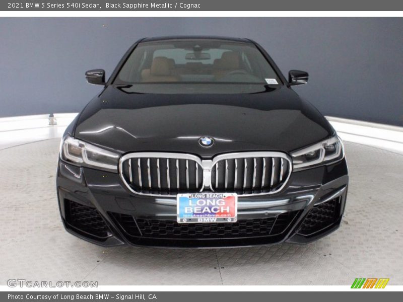 Black Sapphire Metallic / Cognac 2021 BMW 5 Series 540i Sedan