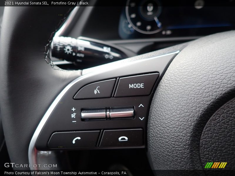 Portofino Gray / Black 2021 Hyundai Sonata SEL