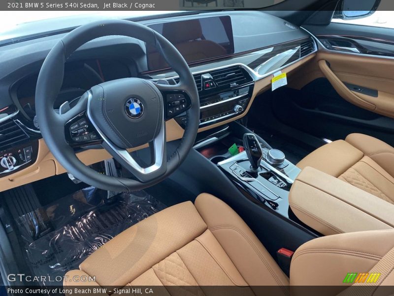 Jet Black / Cognac 2021 BMW 5 Series 540i Sedan